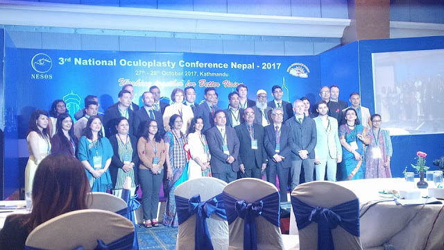 Oculoplasty surgeron of Nepal during their conference on National Oculoplasty Conference