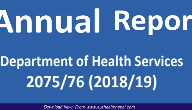 DOHS Annual Report 2075-76 Department of Health Services