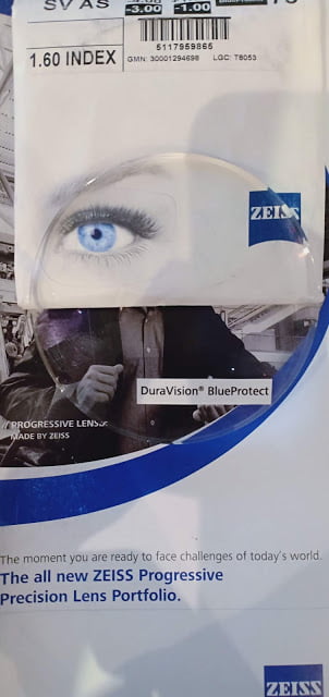 Zeiss Duravision Blue protect Lens
