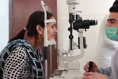 slit lamp examination
