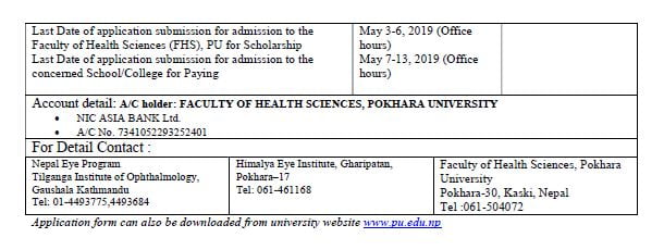 Pokhara university admission notice