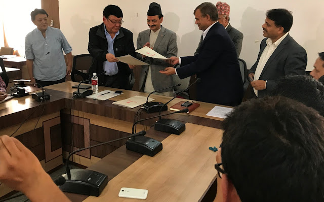 Industry minister with Dr sanduk ruit