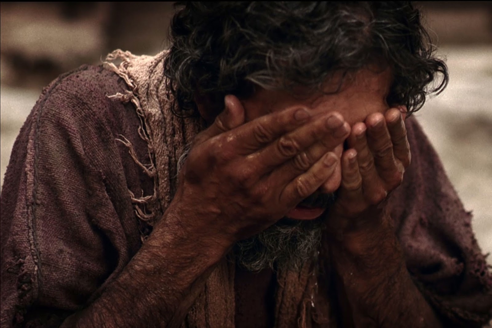 A blind person due to glaucoma