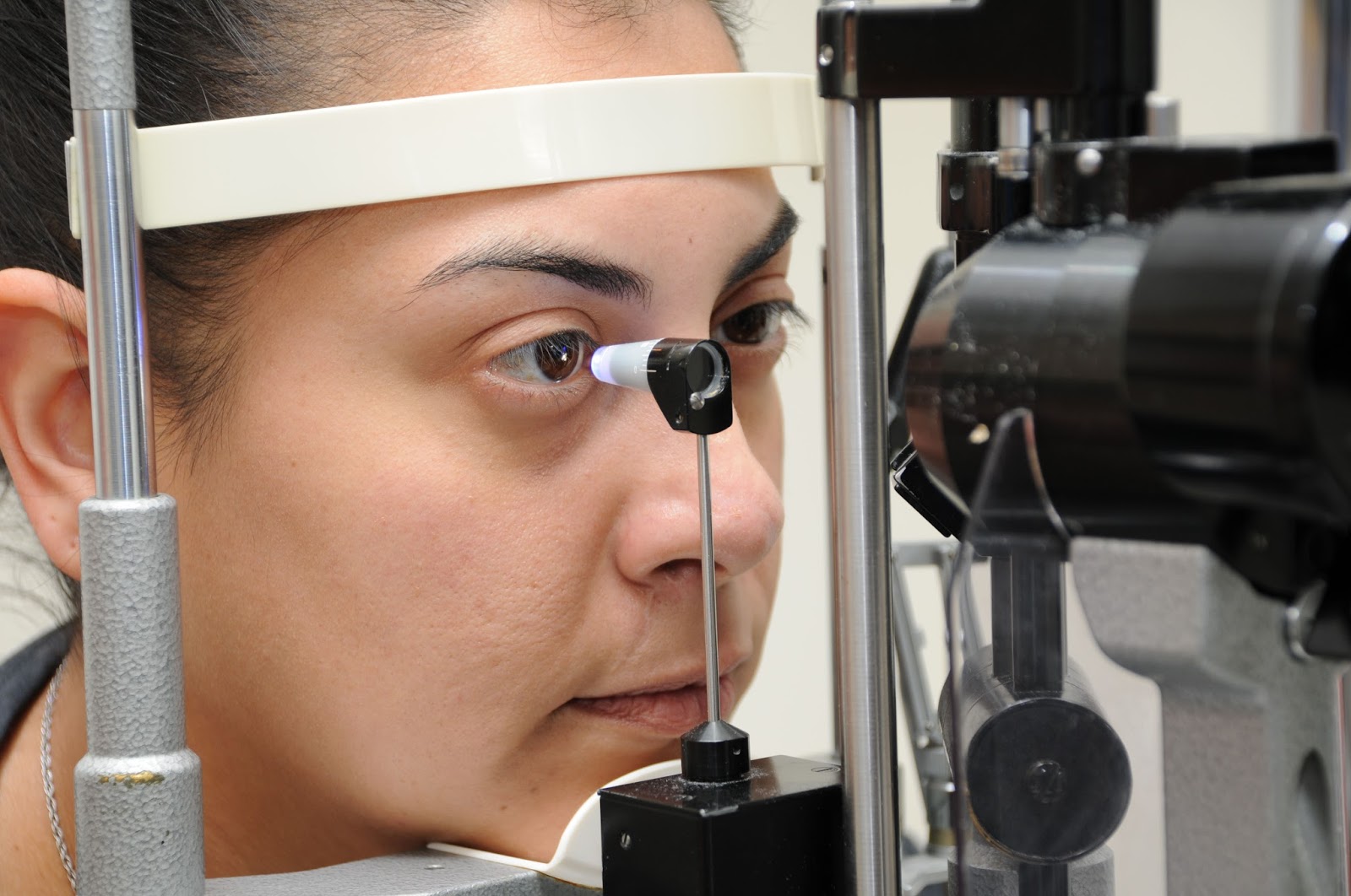 Intra ocular pressure examination