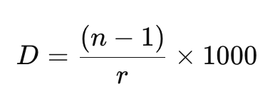Keratometer formula